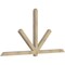 Ekena Millwork Kennewick Rough Sawn Timber Gable Bracket, Douglas Fir, 108"W x 54"H x 4"D x 4"F, 12/12 Pitch GBW108X54X0404KEN00RDF - alternate 4